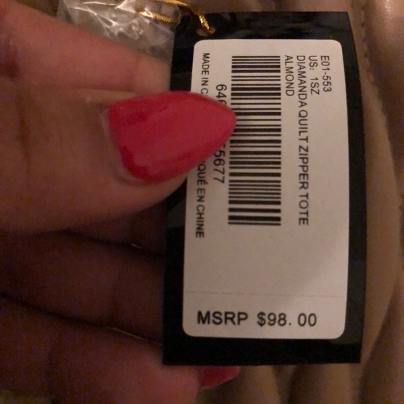 💎New Bebe Diamond Quilted Tote Bag 💎 - Picture 4 of 8